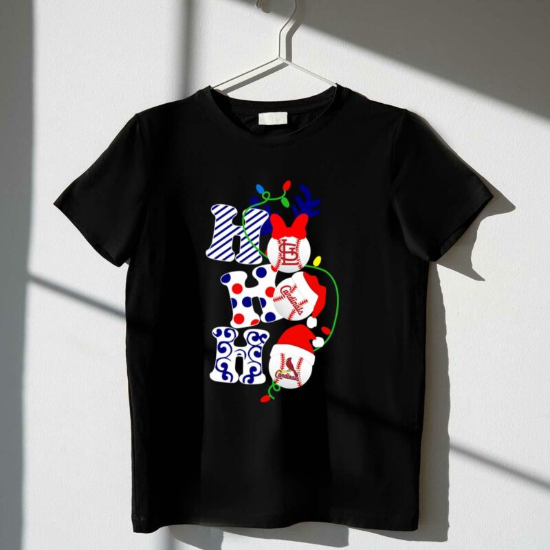 St Louis Cardinals Ho Ho Ho Christmas Graphic T-Shirt – Unisex Gift - Image 4