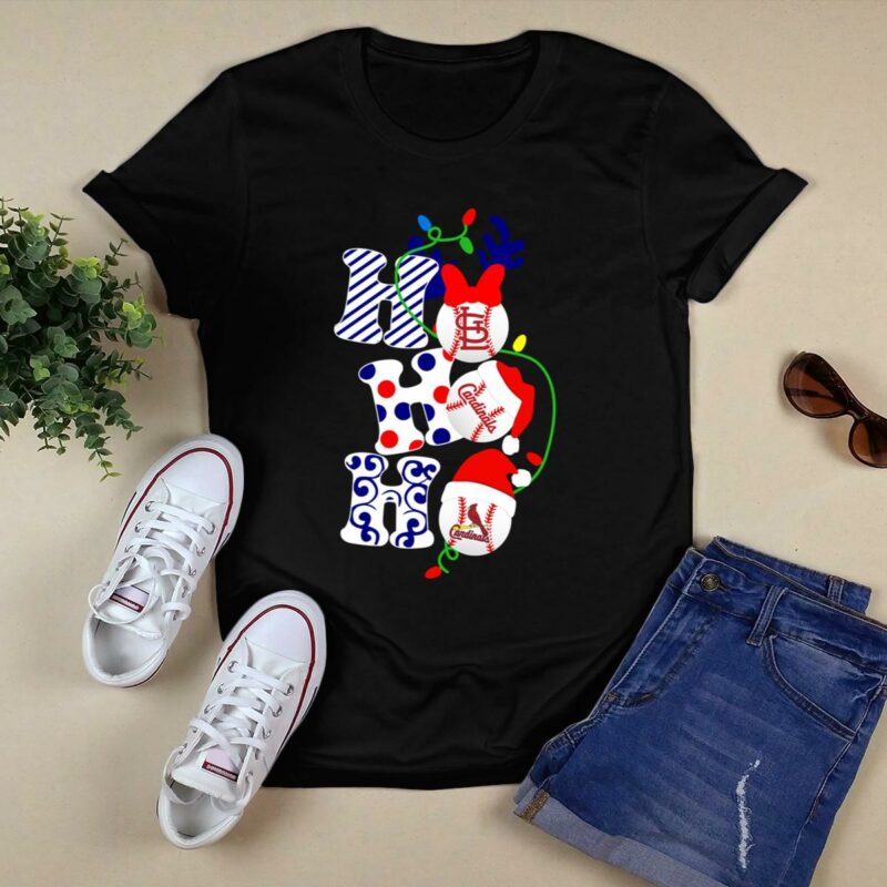 St Louis Cardinals Ho Ho Ho Christmas Graphic T-Shirt – Unisex Gift - Image 5