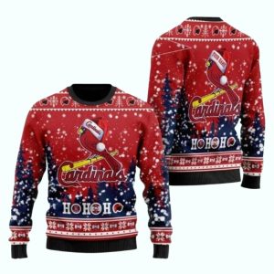 St Louis Cardinals Ho Ho Ho Festive Christmas Ugly Sweater