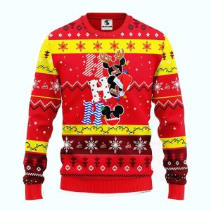 St Louis Cardinals Hohoho Mickey Christmas Ugly Sweater