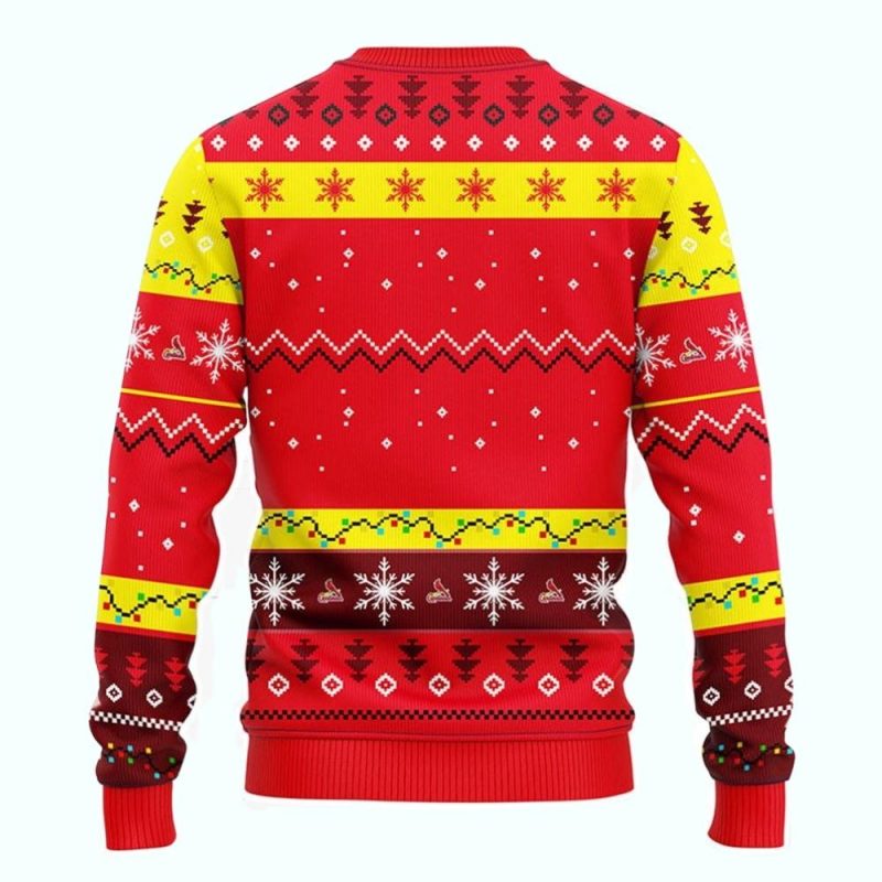 St Louis Cardinals Hohoho Mickey Christmas Ugly Sweater - Image 2