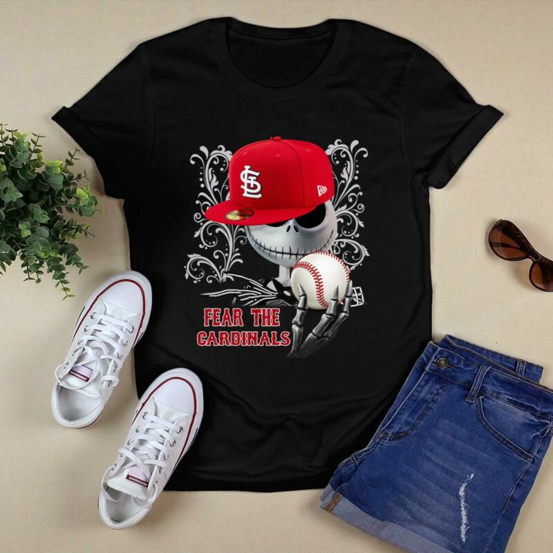 St Louis Cardinals Jack Skellington Halloween Graphic T-Shirt – Unisex Gift - Image 5