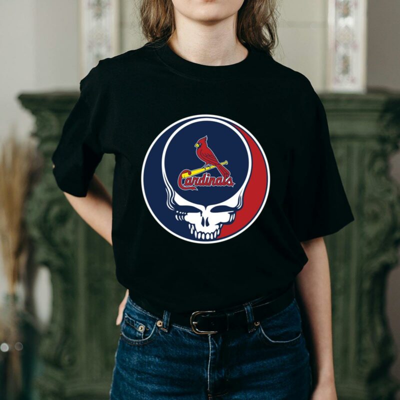 St Louis Cardinals Grateful Dead Graphic T-Shirt – Unisex Baseball Tee - Image 2