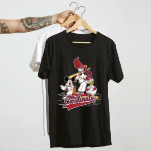 St. Louis Cardinals Mickey, Donald & Goofy Baseball Graphic T-Shirt - Unisex