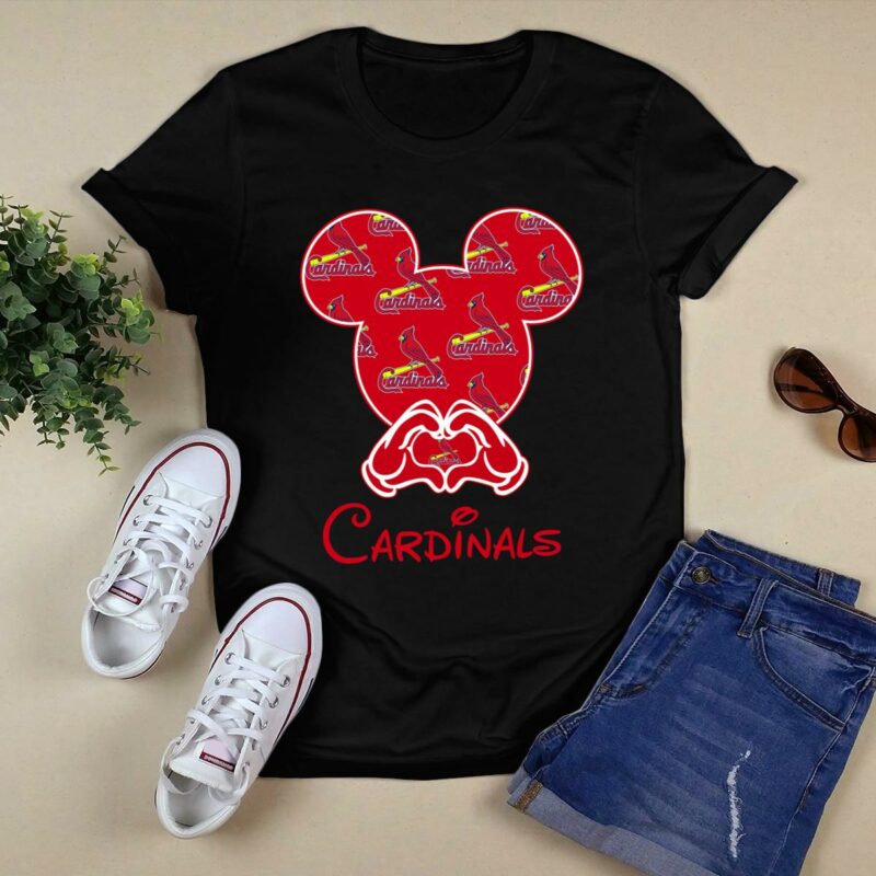 St. Louis Cardinals Mickey Mouse Graphic T-Shirt – Unisex Baseball Tee - Image 5