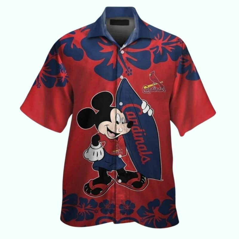 St Louis Cardinals Mickey Mouse Tropical Hawaiian Shirt – Unisex Graphic Tee