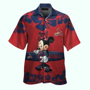 St Louis Cardinals Minnie Mouse Graphic Hawaiian Shirt – Unisex Aloha Tee