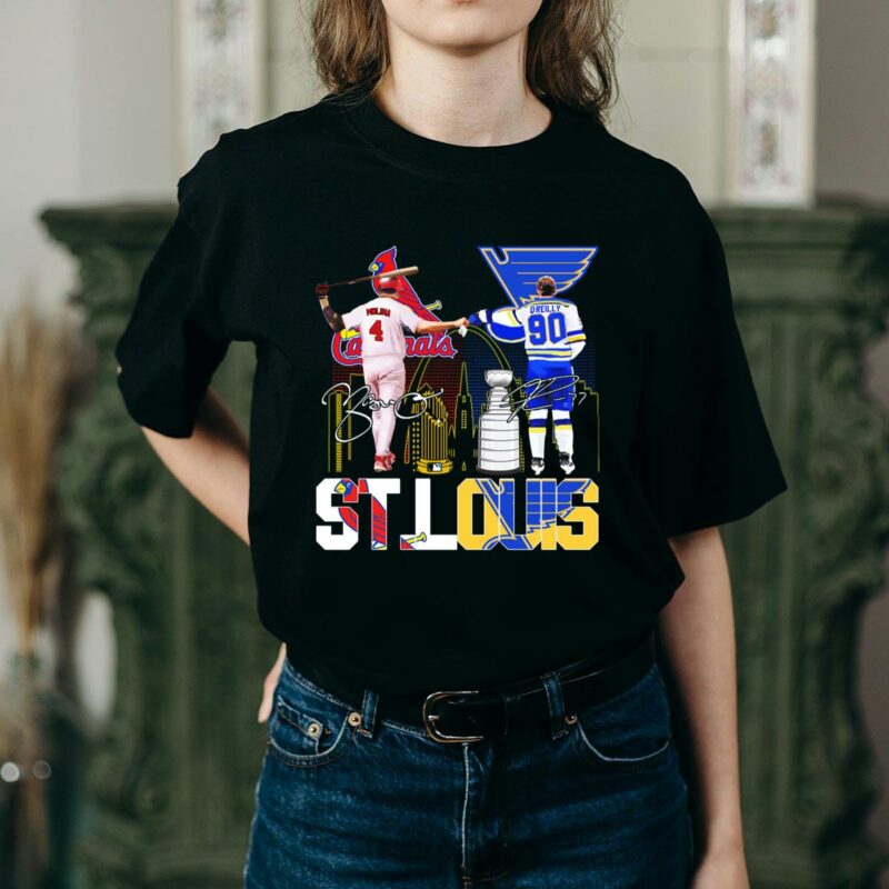 St. Louis Cardinals & Blues Signature Graphic T-Shirt – Unisex Gift - Image 2