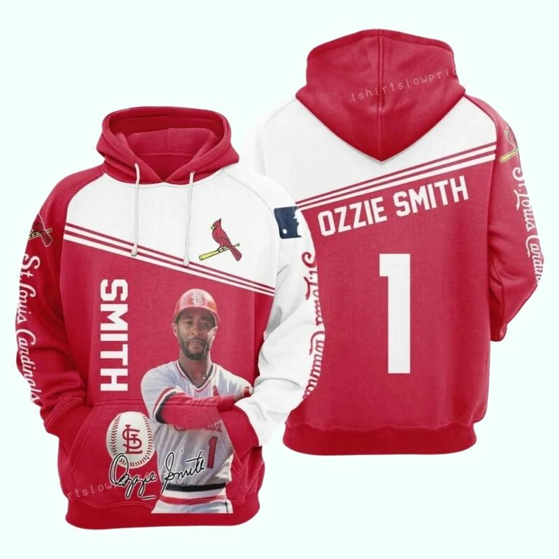 St. Louis Cardinals Ozzie Smith No. 1 Graphic Hoodie – Unisex Sweatshirt