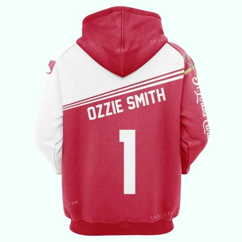 St. Louis Cardinals Ozzie Smith No. 1 Graphic Hoodie – Unisex Sweatshirt - Image 3