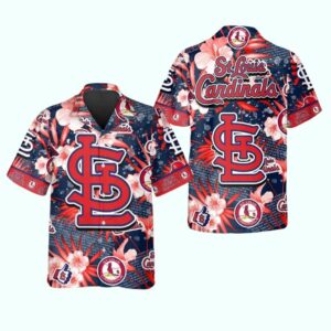 St Louis Cardinals Floral Hawaiian Shirt – Unisex Graphic Aloha Shirt