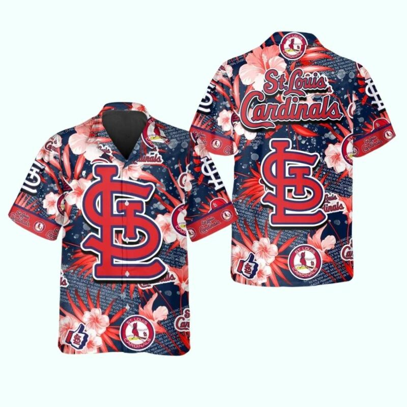 St Louis Cardinals Floral Hawaiian Shirt – Unisex Graphic Aloha Shirt