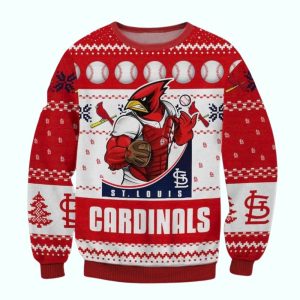 St Louis Cardinals Pattern Christmas Ugly Sweater