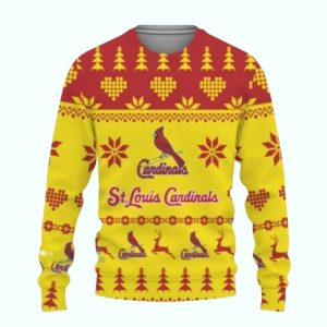 St Louis Cardinals Pattern Christmas Baseball Ugly Sweater