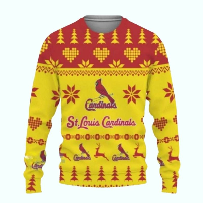 St Louis Cardinals Pattern Christmas Baseball Ugly Sweater