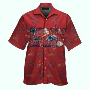 St Louis Cardinals Floral Print Hawaiian Shirt – Unisex Aloha Tee