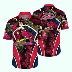St Louis Cardinals Tropical Leaf Graphic Hawaiian Shirt – Unisex Aloha Tee