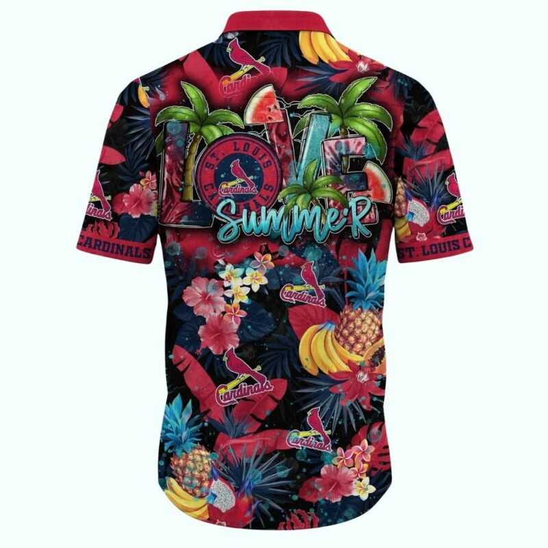 St Louis Cardinals Pineapple Coconut Graphic Hawaiian Shirt – Unisex Beach Tee - Image 3