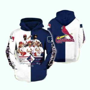 St Louis Cardinals All-Over Print Graphic Hoodie – Unisex Baseball Sweatshirt