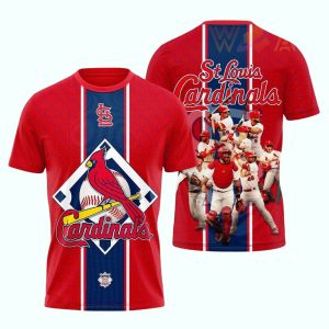St Louis Cardinals All-Over Print T-Shirt for Baseball Fans