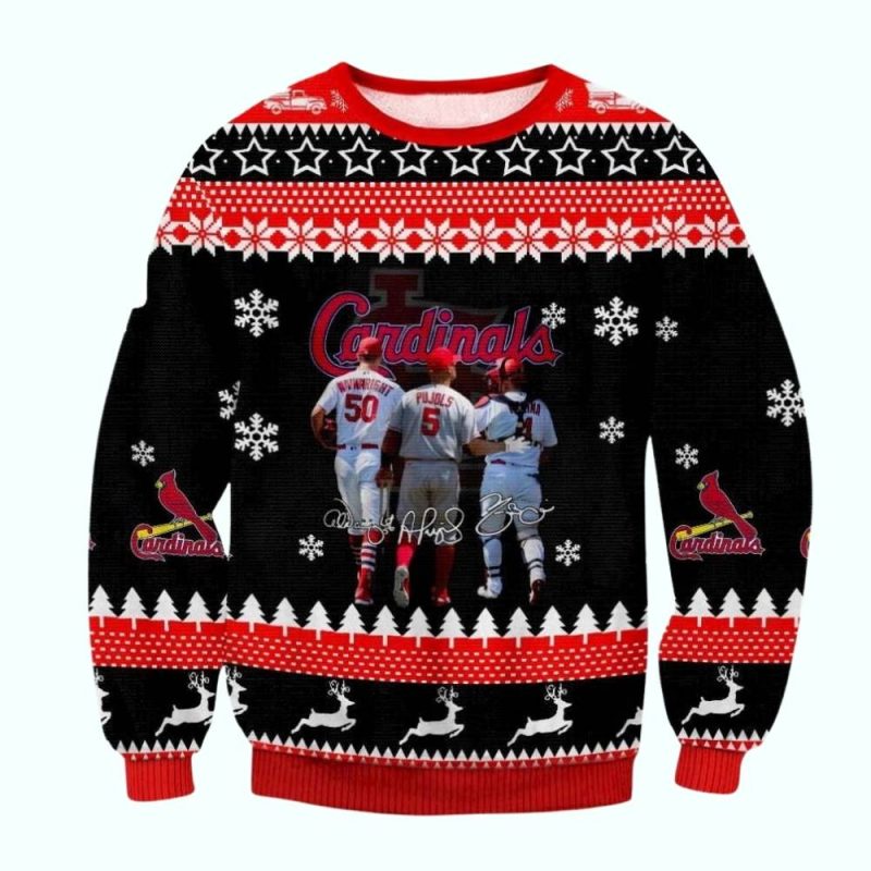 St Louis Cardinals Players Team Signature Ugly Sweater