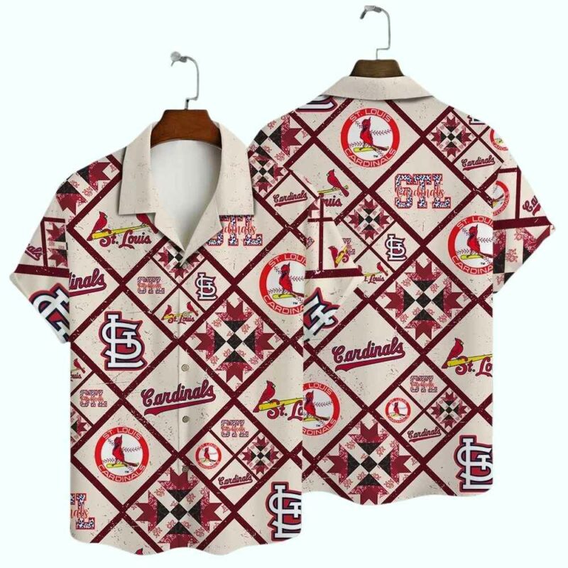 St Louis Cardinals Graphic Print Unisex Hawaiian Shirt – Quilt Patch Design