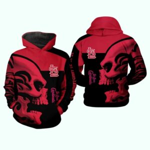 St Louis Cardinals Skull Graphic Hoodie – Unisex Printed Sweatshirt