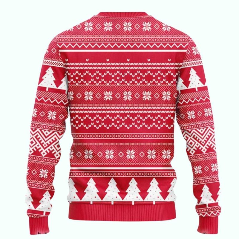 St Louis Cardinals Skull Flower Ugly Sweater - Image 2