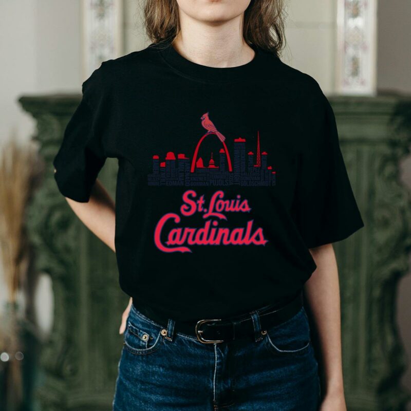 St. Louis Cardinals Skyline Graphic T-Shirt – Unisex Baseball Tee Gift - Image 2