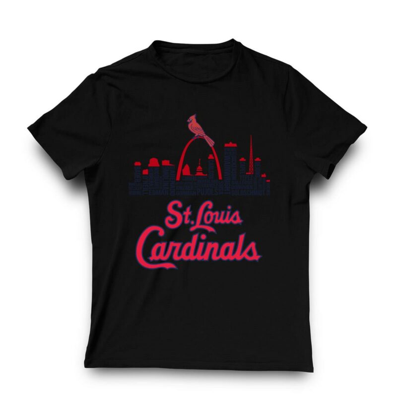 St. Louis Cardinals Skyline Graphic T-Shirt – Unisex Baseball Tee Gift - Image 3