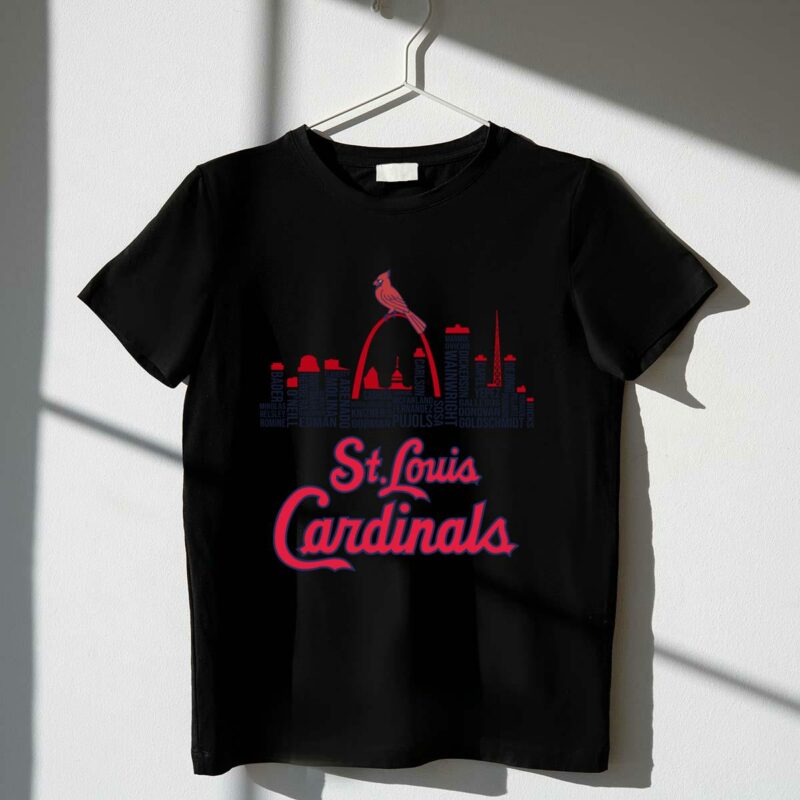 St. Louis Cardinals Skyline Graphic T-Shirt – Unisex Baseball Tee Gift - Image 4