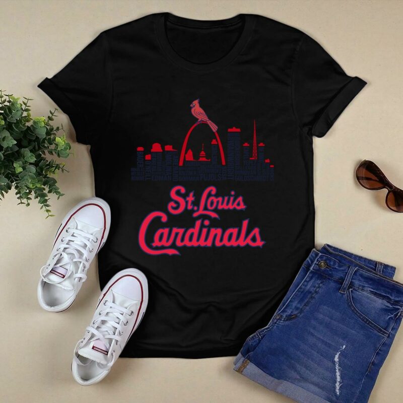 St. Louis Cardinals Skyline Graphic T-Shirt – Unisex Baseball Tee Gift - Image 5