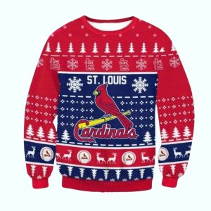 St Louis Cardinals Snowflake Christmas Ugly Sweater