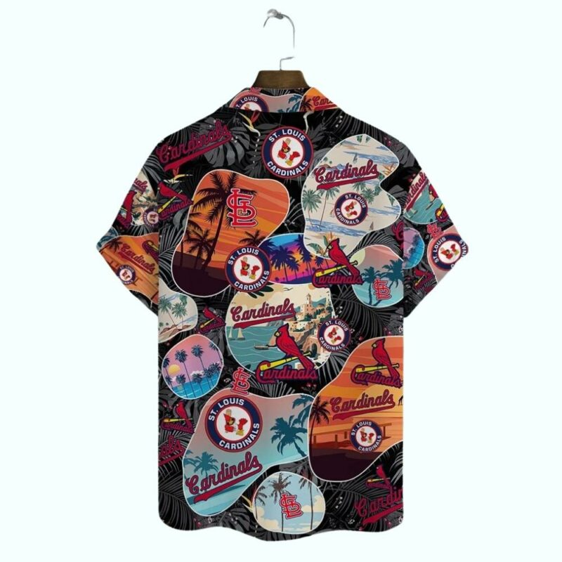 St Louis Cardinals Sunset Graphic Hawaiian Shirt – Unisex Aloha Tee - Image 3