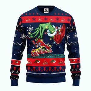 St Louis Cardinals The Grinch Hand Light Up Ugly Sweater