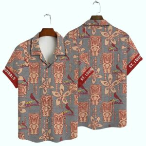 St Louis Cardinals Tiki Graphic Hawaiian Shirt – Unisex Aloha Tee
