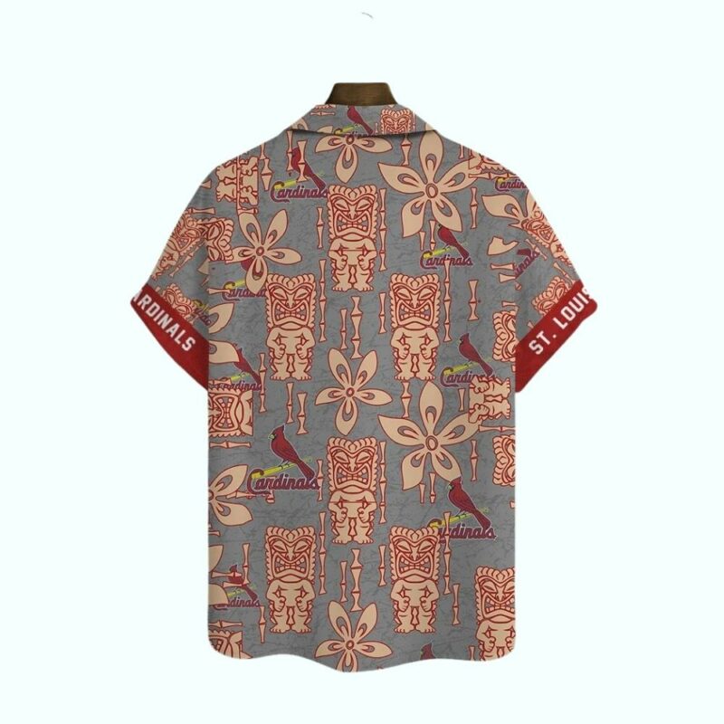 St Louis Cardinals Tiki Graphic Hawaiian Shirt – Unisex Aloha Tee - Image 3