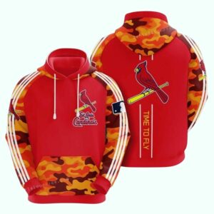 St Louis Cardinals Camo Graphic Hoodie – Unisex All-Over Print Sweatshirt