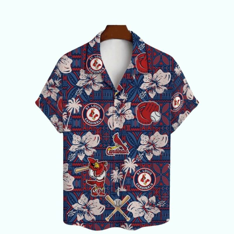 St Louis Cardinals Tropical Hawaiian Shirt – Unisex Graphic Aloha Tee - Image 2