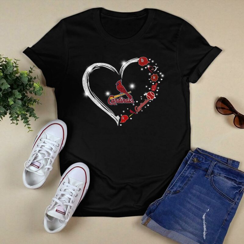 St. Louis Cardinals Twinkle Heart Graphic T-Shirt – Unisex Gift Tee - Image 5