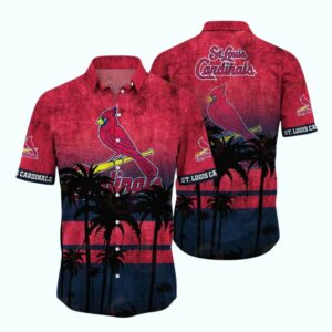 St Louis Cardinals Vintage Sunset Graphic Hawaiian Shirt – Unisex Aloha Tee