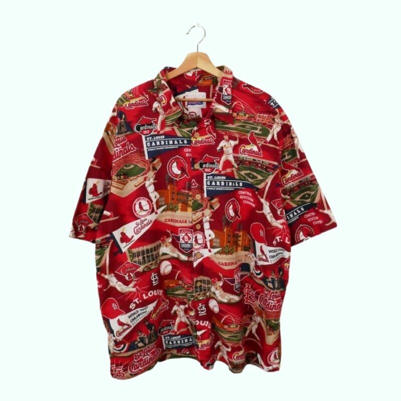 St Louis Cardinals Graphic Hawaiian Shirt – Unisex Aloha Tee Gift - Image 2