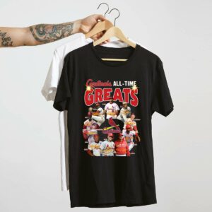 St Louis Cardinals All-Time Great Players Signature Graphic T-Shirt - Unisex