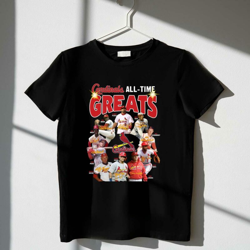 St Louis Cardinals All-Time Great Players Signature Graphic T-Shirt - Unisex - Image 4