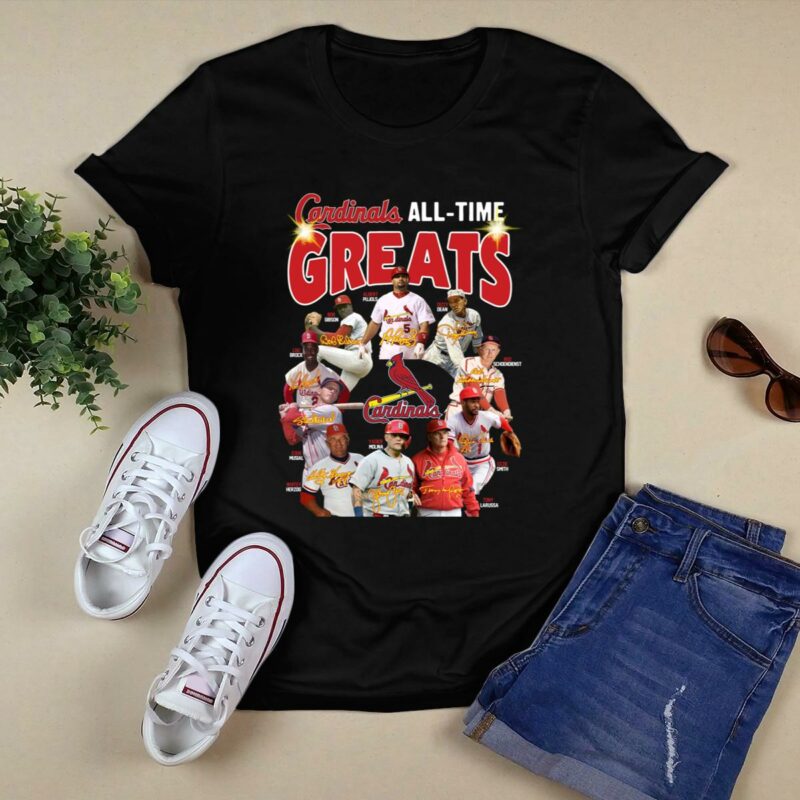 St Louis Cardinals All-Time Great Players Signature Graphic T-Shirt - Unisex - Image 5