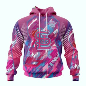St. Louis Cardinals Pink "I Can Fearless" Breast Cancer Awareness Hoodie - Unisex Graphic Sweatshirt