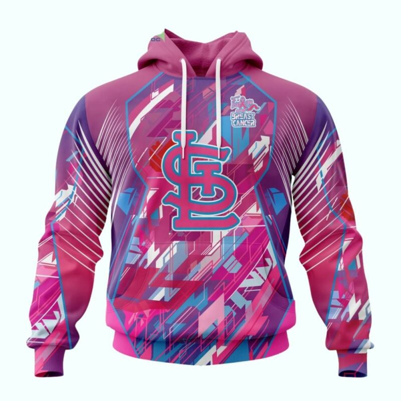 St. Louis Cardinals Pink "I Can Fearless" Breast Cancer Awareness Hoodie - Unisex Graphic Sweatshirt