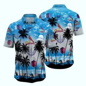 St. Louis Sport Palm Tree Graphic Hawaiian Shirt – Unisex Aloha Tee