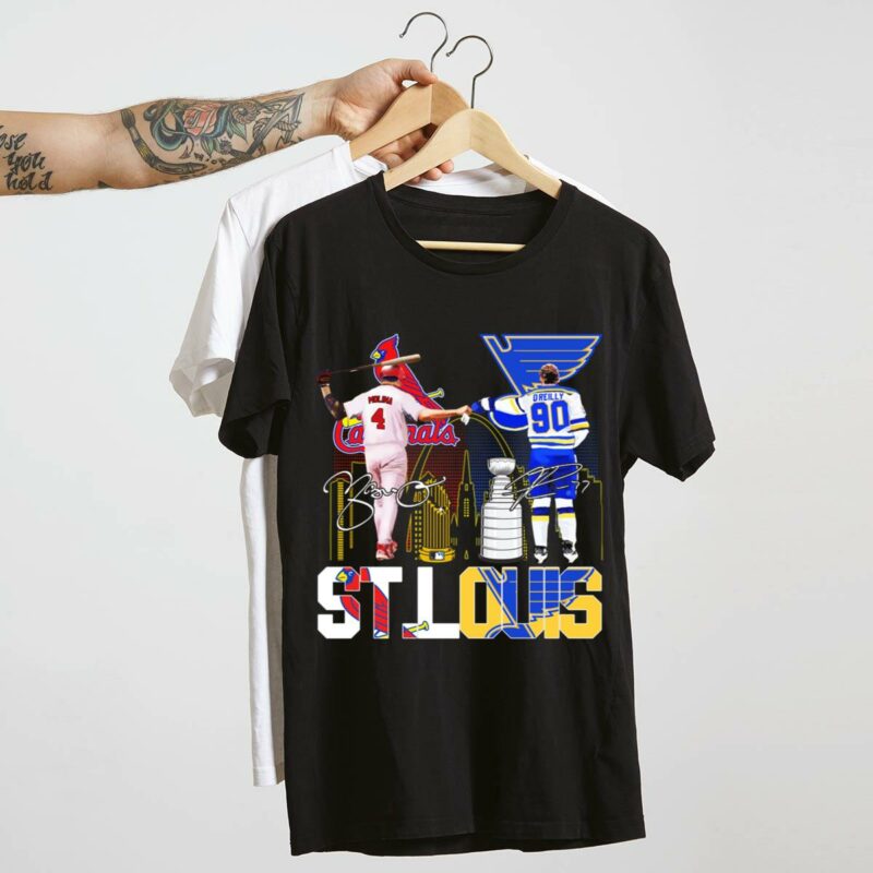 St Louis Yadier Molina & Ryan O'Reilly Autograph Graphic T-Shirt - Unisex Gift