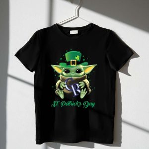 Baby Yoda St Patrick'S Day T-Shirt - Colorado Rockies Design